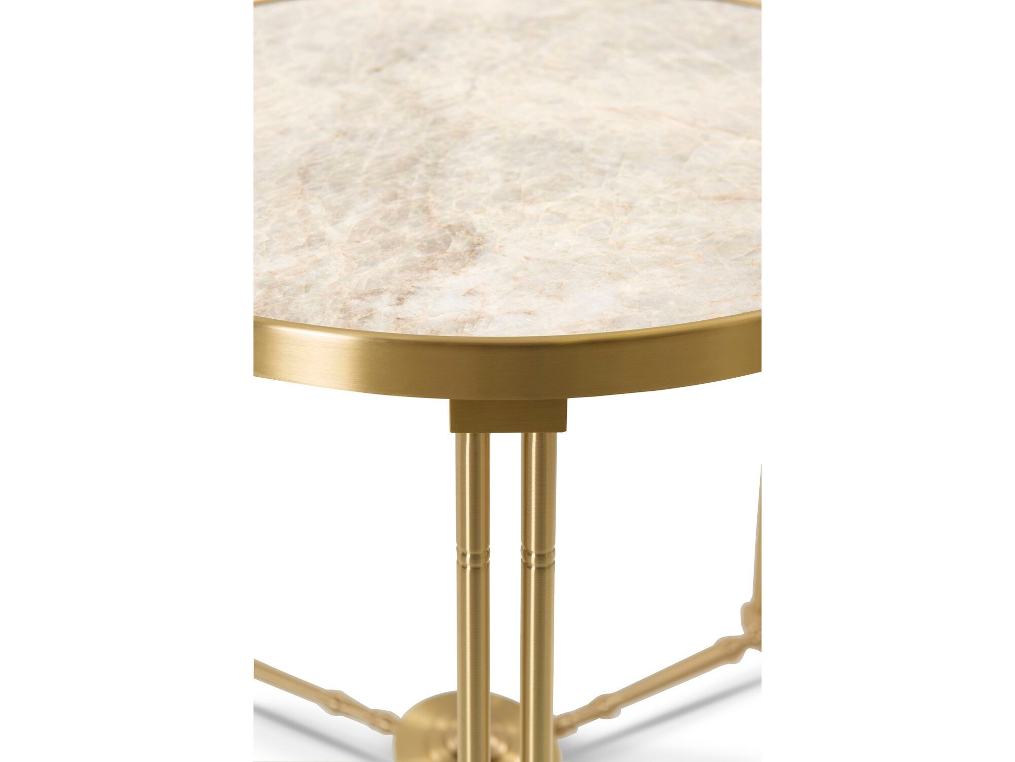 Круглый журнальный столик из мрамора и латуни Bellotti Ezio Charming ARCH-00118627 - Вид №2