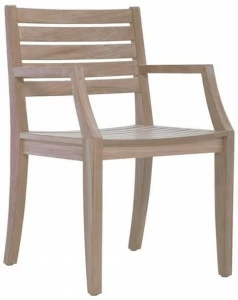 JANUS et Cie Стул из тика с подлокотниками Relais