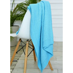 98254989 Плед Almaforhome Соты/голубмят, 215x140 см, трикотаж, цвет ледяной STLM-1032822