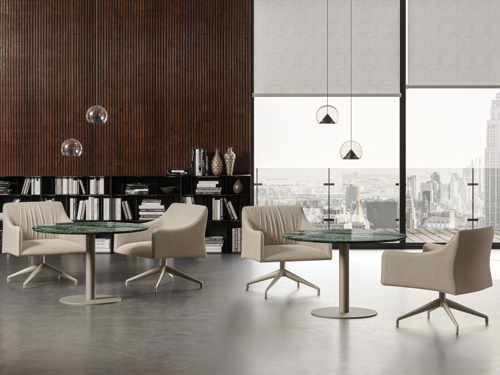 Кожаное вращающееся кресло с подлокотниками EFORMA Isidora ARCH-00111344 - Вид №2