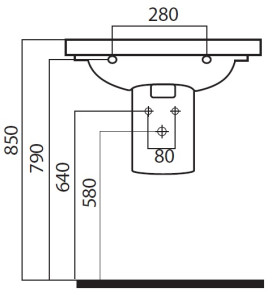 C354970WH полупьедестал белый глянец AM.PM Drive