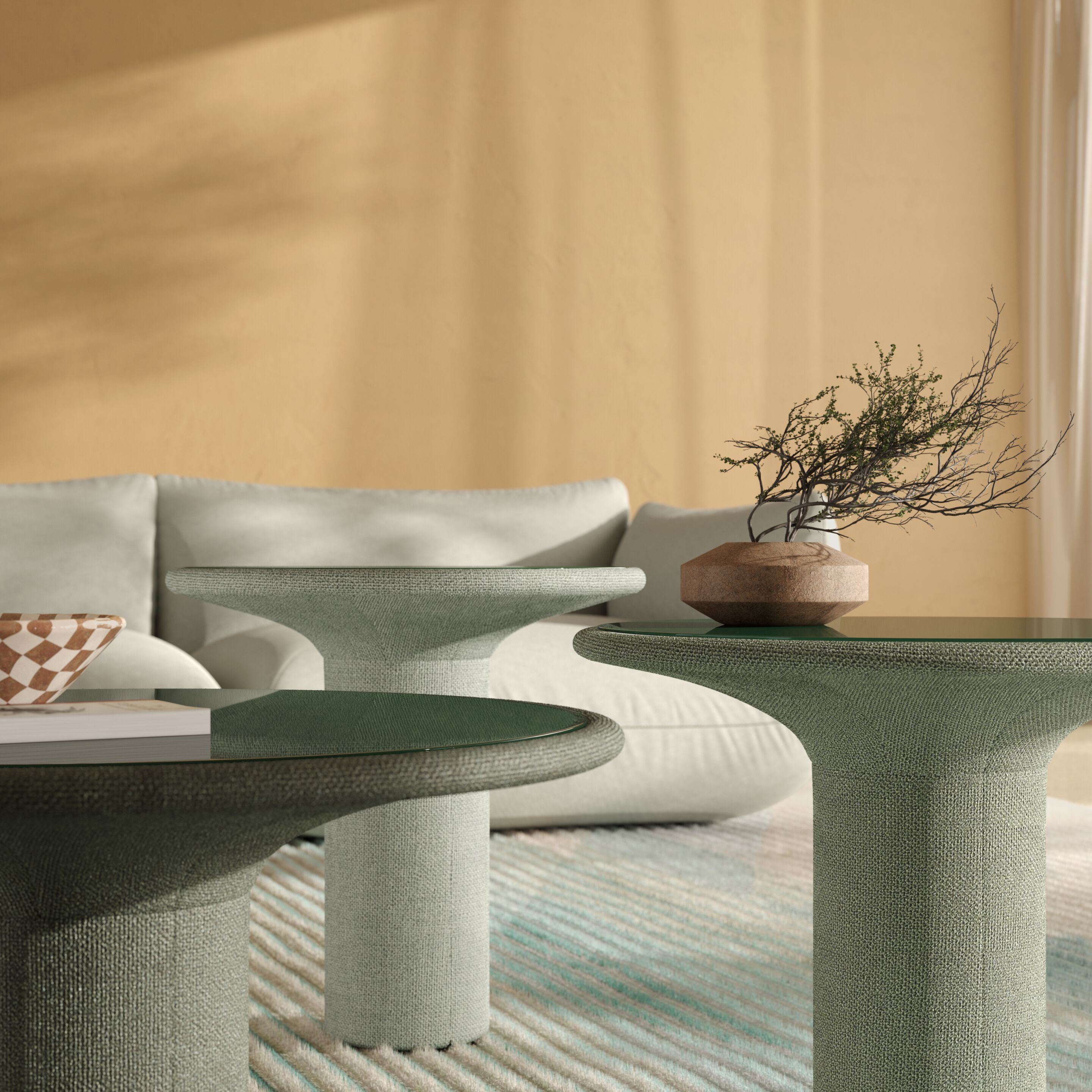 Круглый стеклянный журнальный столик COR ECHO ARCH-00112089 - Вид №2