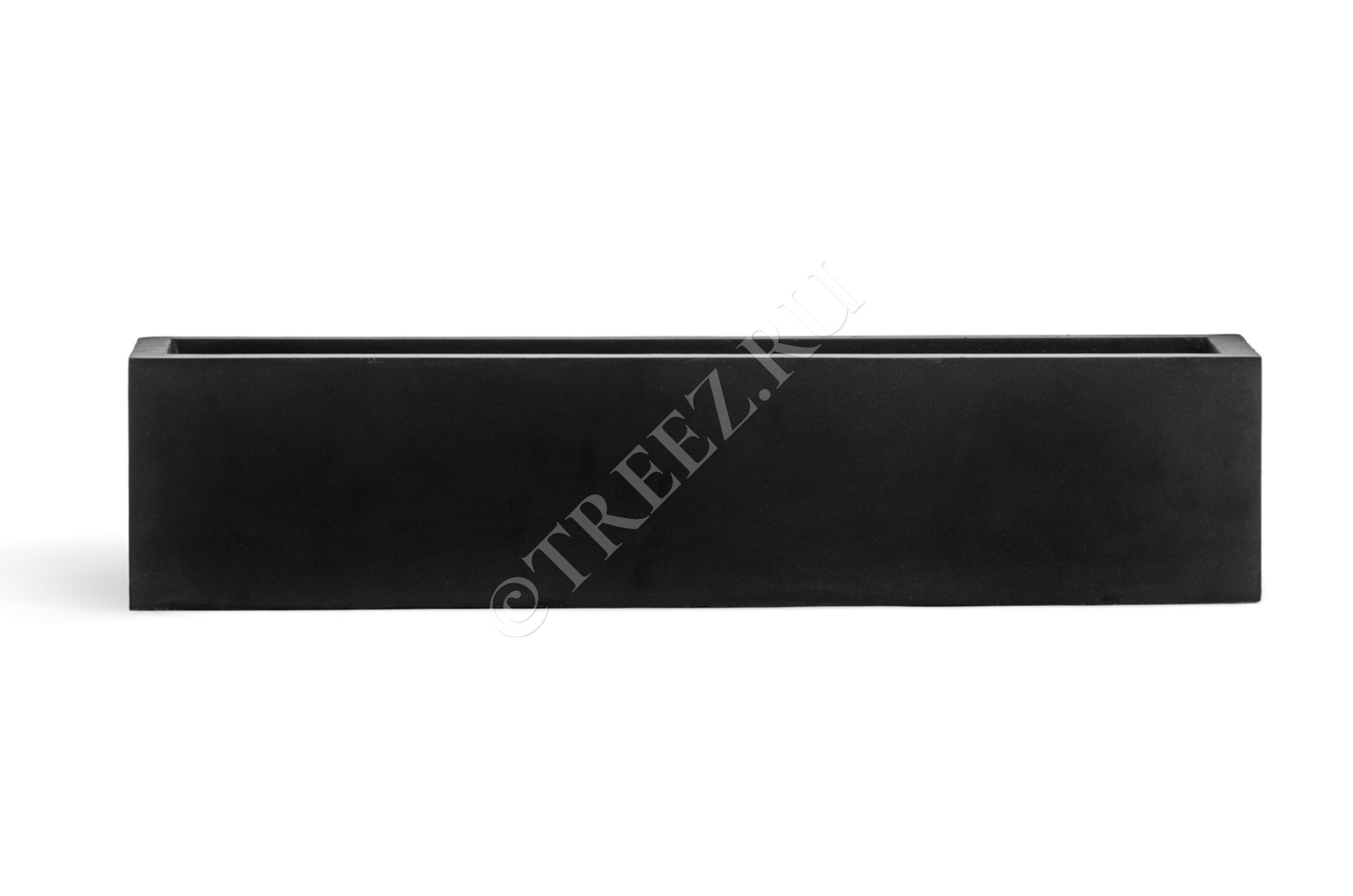 41.1020-0031-BLCK-80 Кашпо  ERGO - серия Just - Узкий низкий прямоугольник - Антрацит Цветочная коллекция  - Вид №9