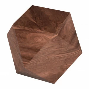 Прикроватная тумбочка дизайнерская орех "Многогранник" ODINGENIY  178336 Коричневый