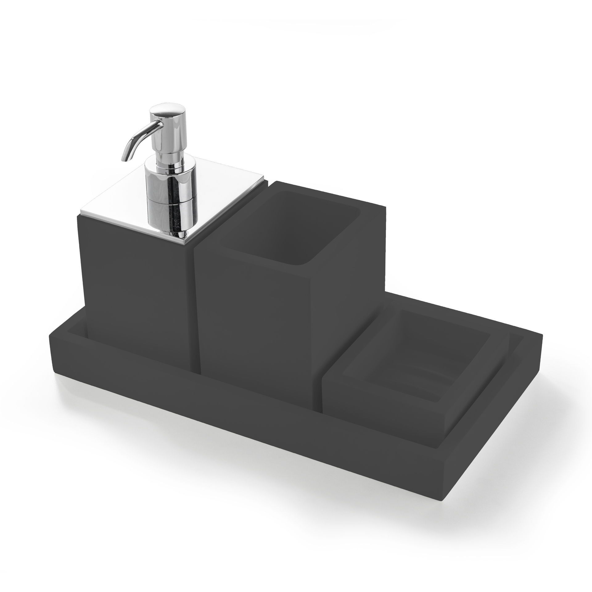 BEMN97A 3SC Набор из 4 шт., стакан, дозатор, мыло, лоток Moderno Treesseci 3SC