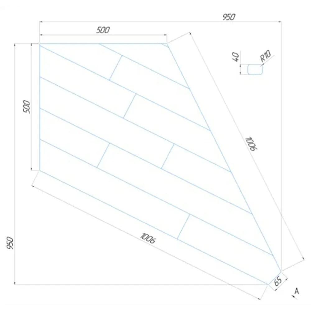 Ступень угловая сращенная лиственница 1006x500x40 мм 85190691 STLM-2114567 Santreyd  - Вид №5