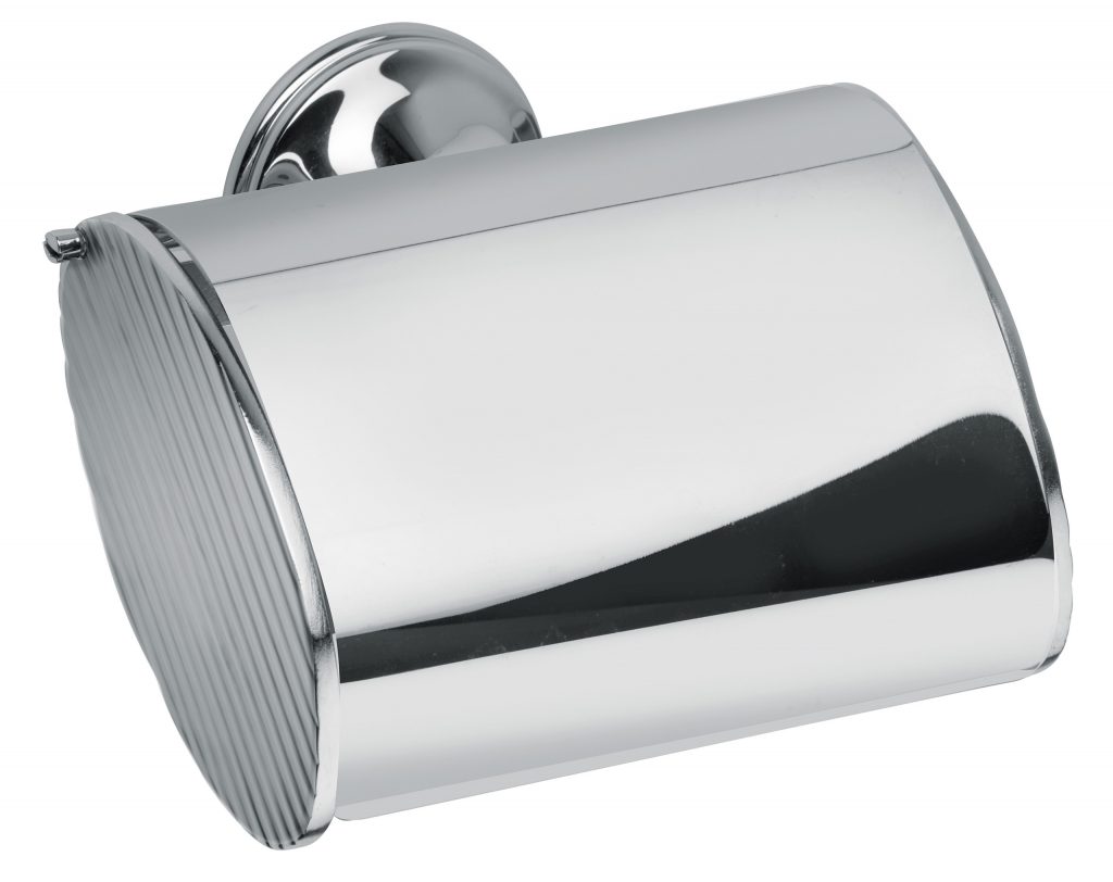 11008 Держатель туалетной бумаги с клапаном. Bongio Fleur Blanc&Noir 