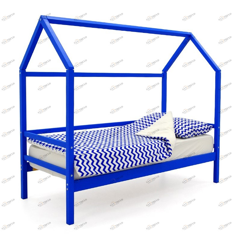 Кровать-домик детская синяя Svogen БЕЛЬМАРКО  00-3833070 Синий Santreyd 