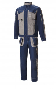 68832 Костюм "Прогресс" темно-синий с серым  Летняя спецодежда  размер 44-46/170-176