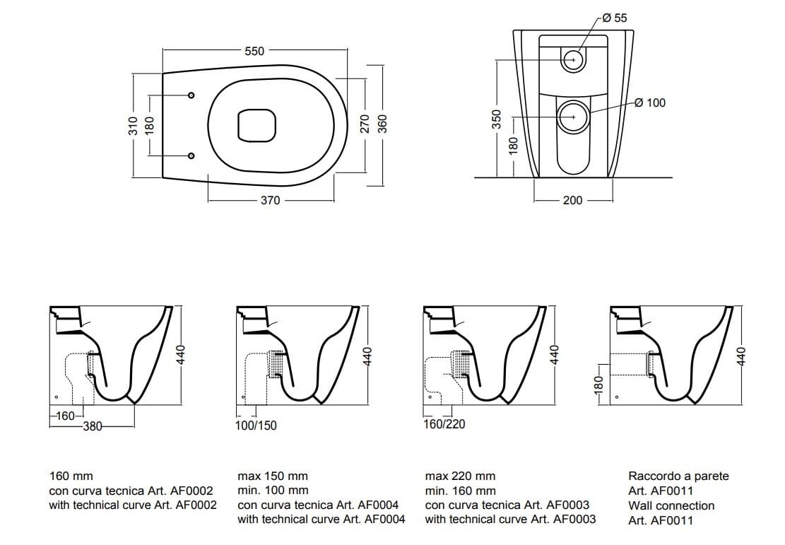 Напольный керамический туалет Axa Eva ARCH-00151407 - Вид №10