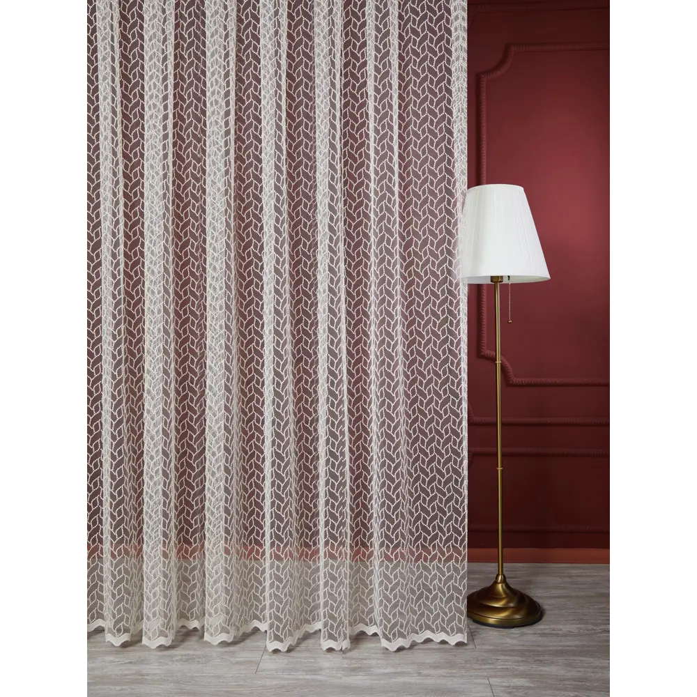 Тюль 1 м/п Бисер сетка 280 см цвет кремовый ELIT HOME STLM-2128981