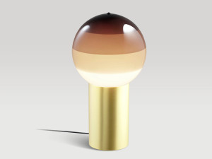 Светодиодная настольная лампа из дутого стекла и металлического основания