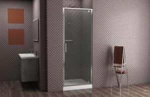 Душевая дверь в нишу, одна распашная дверь DROP BD100.4110A bravat