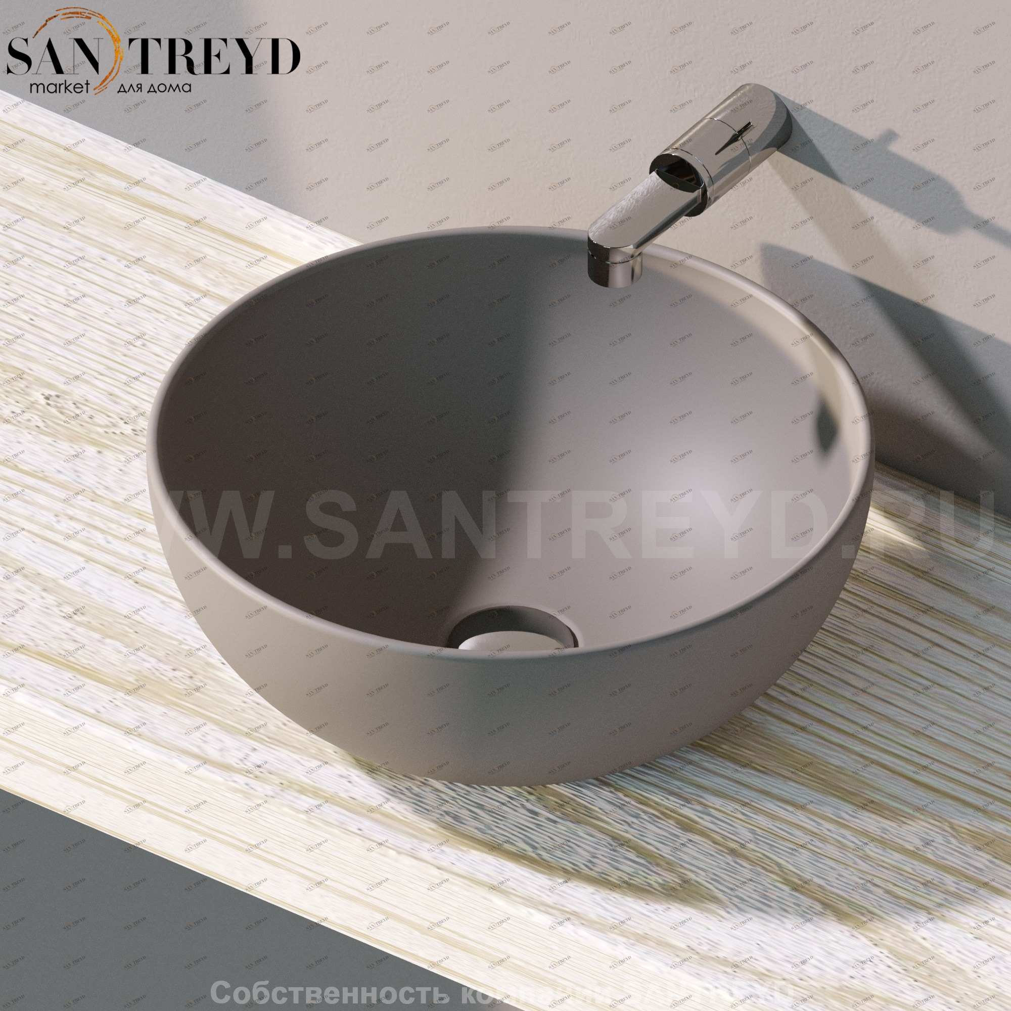 AP40A1019 Накладная раковина на столешницу  круглая Ceramica Flaminia App