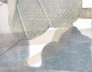 KOHRO Хлопковая ткань с графическими мотивами A gong on the river K0006081