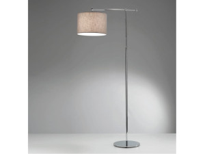 Металлическая светодиодная напольная лампа с тканевым потолочным освещением