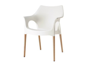 Штабелируемый стул из инженерного пластика с подлокотниками