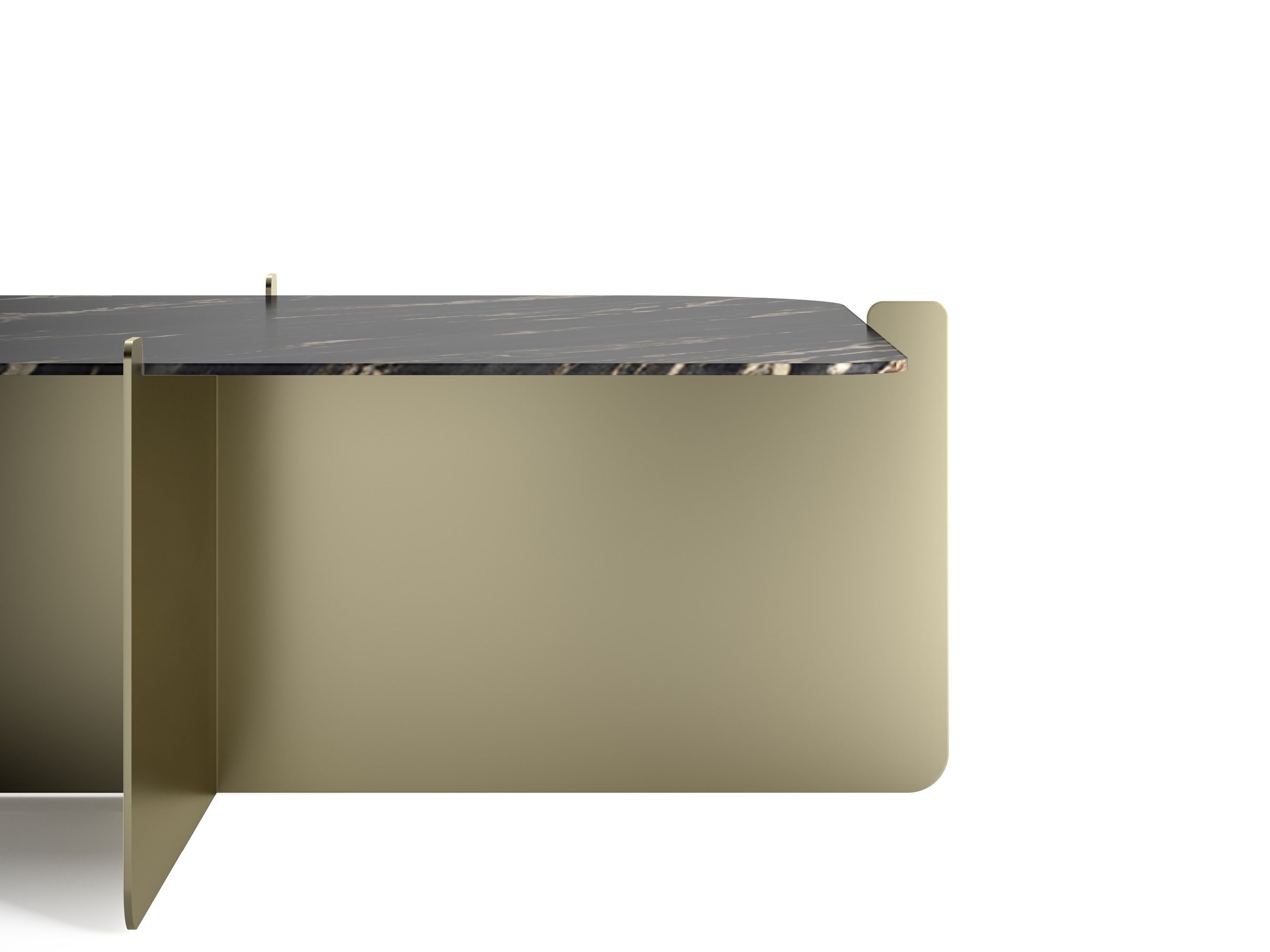 Квадратный журнальный столик из керамогранита с металлическим основанием Innova Imbottiti Чт ARCH-00000967 - Вид №2