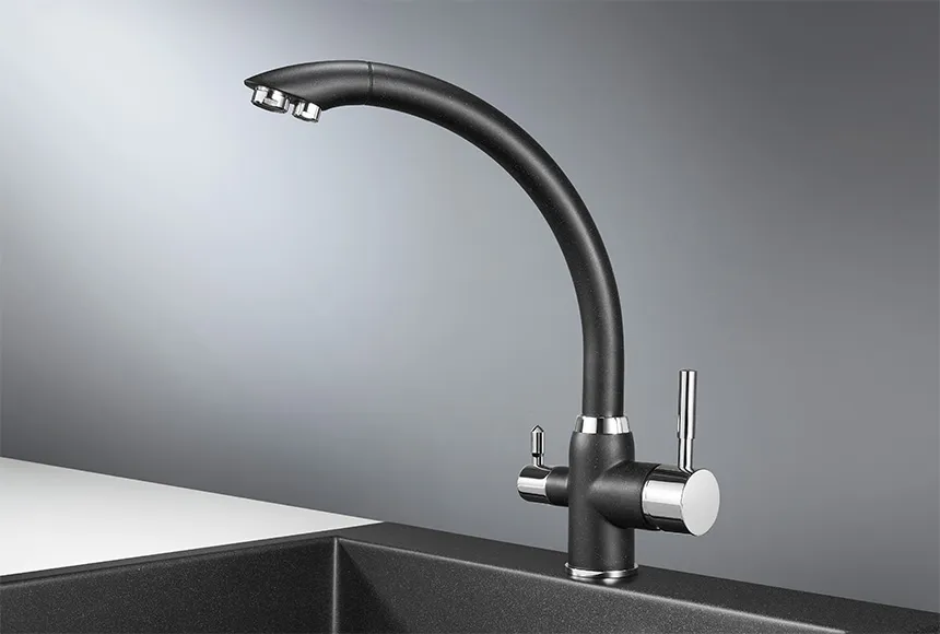 2167, ЧЁРНЫЙ, СМЕСИТЕЛЬ КУХОННЫЙ GRANULA 2167-ST139