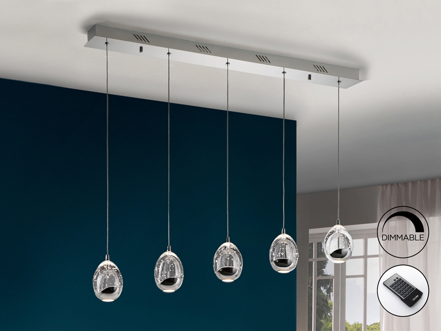 085125 Подвесной светильник 5L хром DIMMABLE Schuller Rocio 