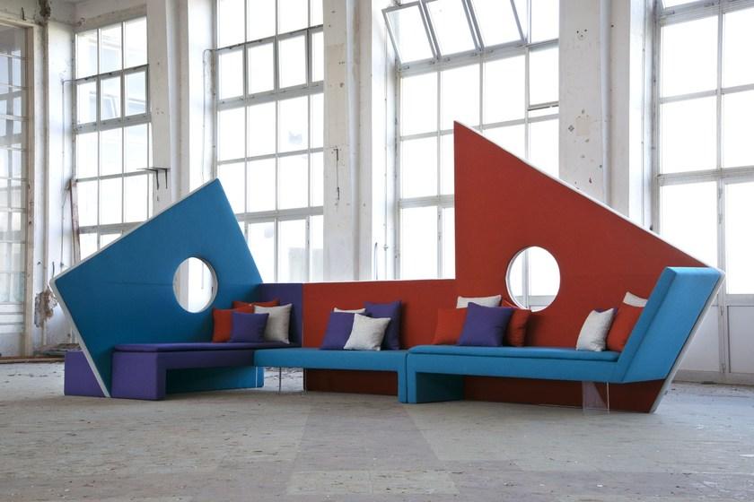 Adrenalina Модульный диван из ткани с высокой спинкой Micromega sun-id-1372793 - Вид №3