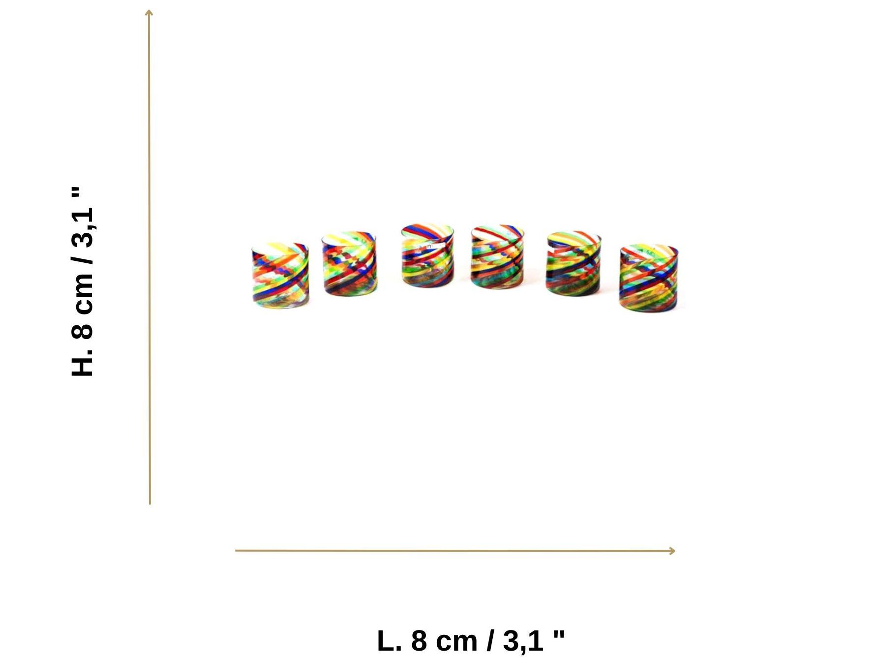 Набор из шести стаканов из муранского стекла ручной работы YourMurano готы ARCH-00082352 - Вид №6