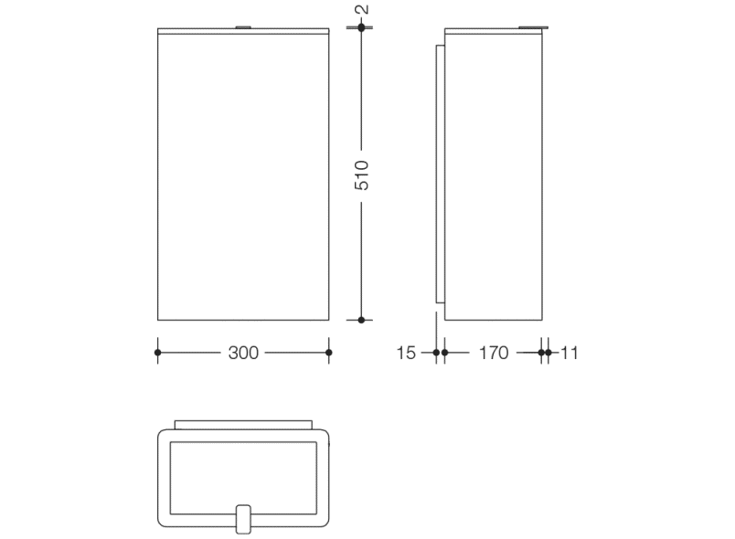 805.05.110 Урна для бумажных отходов с крышкой HEWI Universalprodukte  - Вид №2