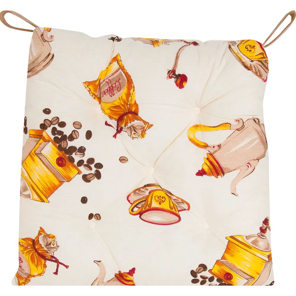 Сидушка «Coffee» с липучками 40х35х6 см цвет бежевый 17990101 STLM-2083899 Santreyd 