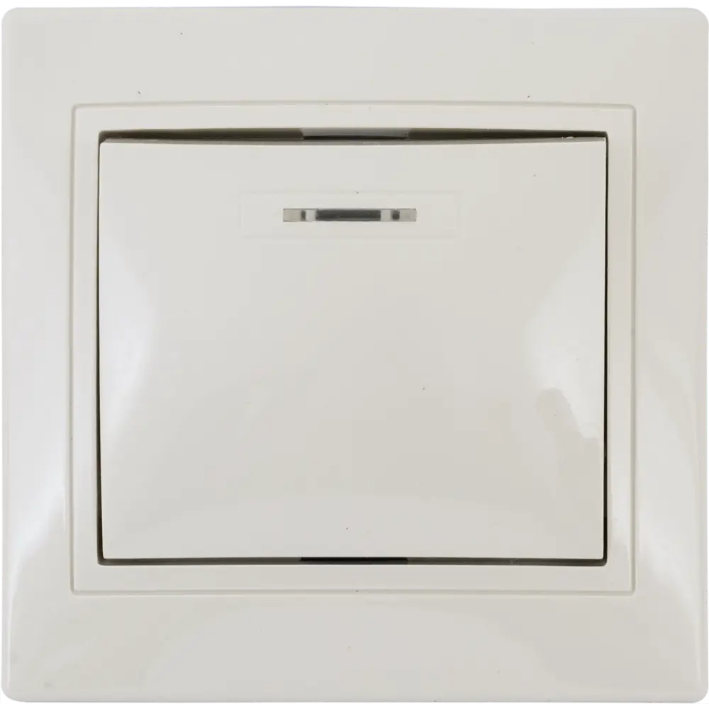 TDM ELECTRIC Выключатель встраиваемый с подсветкой, белый 85591336 Таймыр STLM-1118728 - Вид №1