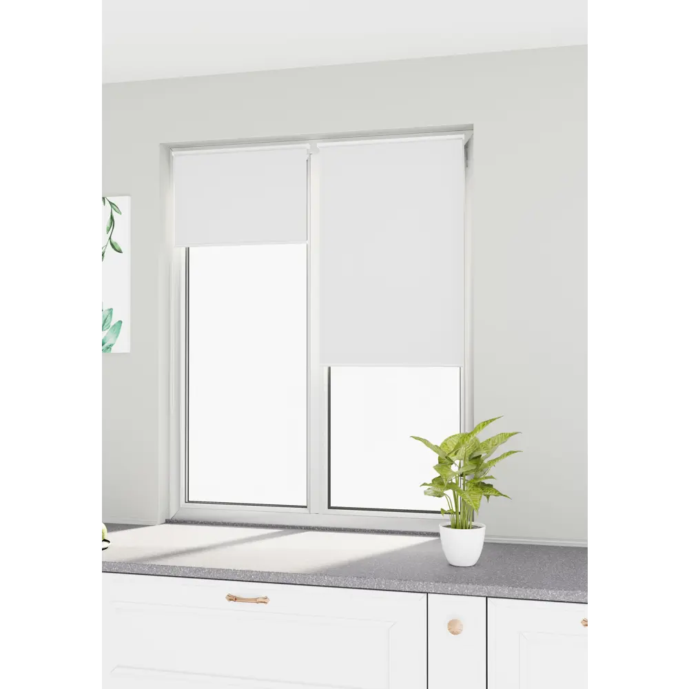 Рулонная штора блэкаут KREAFORTA Vorga 100x160 см белая 89440187 STLM-2123095 - Вид №7