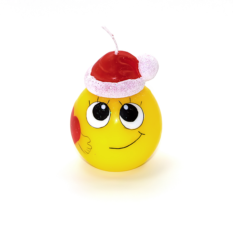 1582 Свеча смайлик новогодний 75 x 60 см 110 г Омский Свечной 