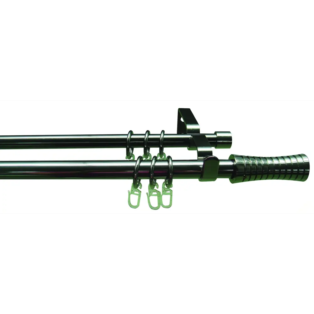 Карниз двухрядный Inspire раздвижной Тиара 160-300 см цвет никель 13294415 STLM-2092011 