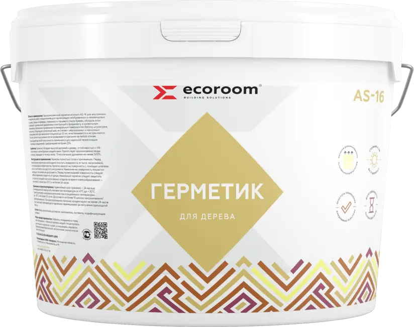 91106699 Герметик акриловый Ecoroom 225-1-3/венг цвет венге 2.15 л STLM-0487651