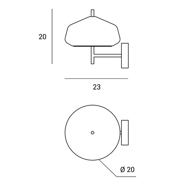 Miloox 1744.129 Настенный светильник с отделклй матового золота X-RAY. - Вид №2