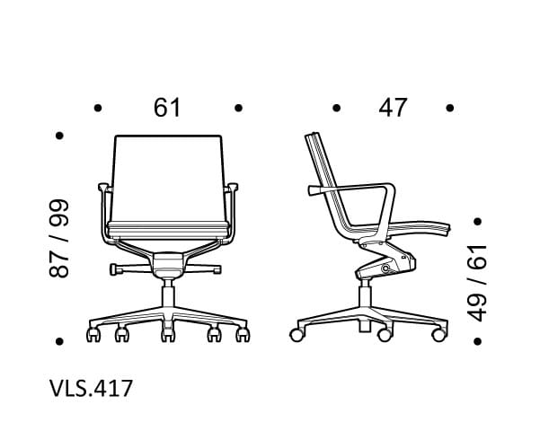 Тканевый поворотный операционный стул ICF Valea ARCH-00143232 - Вид №9