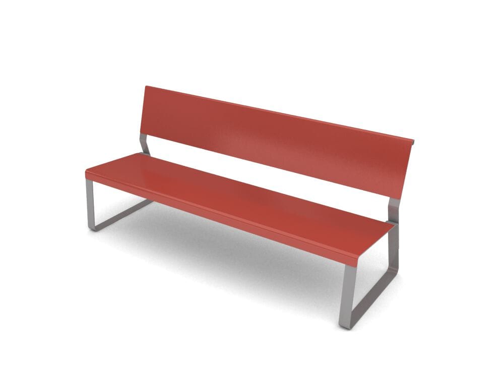 Оцинкованная стальная скамья со спинкой Viscio Urban Design MATKA ARCH-00050896 - Вид №12