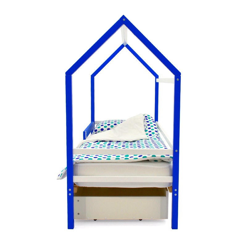 Кровать-домик детская сине-белая Svogen БЕЛЬМАРКО  00-3833081 Синий Santreyd  - Вид №3