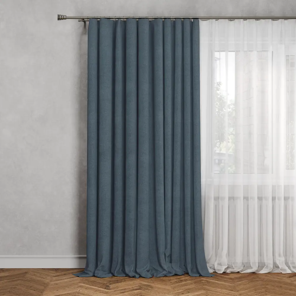 СТОЛИЦА ТЕКСТИЛЯ Штора Cashmere с лентой 200×300 см насыщенный синий 86792749 STLM-0071588