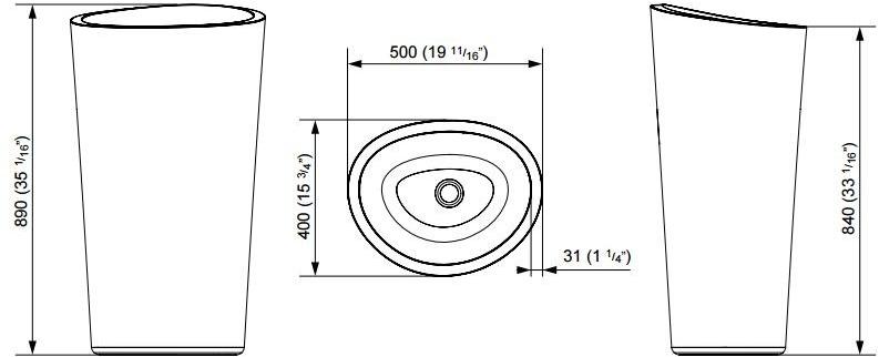 KRION Отдельностоящий Lavabo из krion® Almond sun-id-1400746 - Вид №6