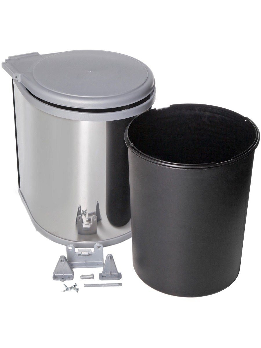 Ведро для мусора на дверцу шкафа Delta 350/13 Metallic Grey NAVAKO 10003 - Вид №1