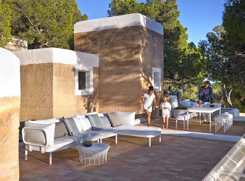 GANDIABLASCO Низкий круглый садовый столик из нержавеющей стали Aram sun-id-1347050 - Вид №11