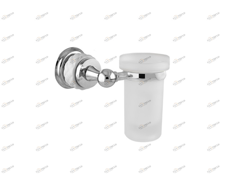 065580.N00.50 Настенная подставка для зубных щеток из белого фарфора Яркий хром Mestre 