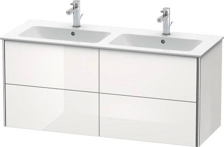 XS417501818 Тумбочка подвесная XSquare #XS4175 1280 x 478 мм Белый матовый, декор Duravit - Вид №2