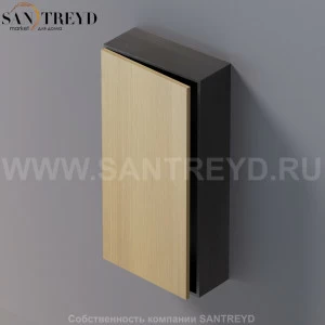 LIFT Модульный шкаф 80 см с левой дверью на доводчиках. Модули могут располагаться горизонтально и вертикально. Отделка: натуральный дуб и темный дуб. AMOB052RTRWSX