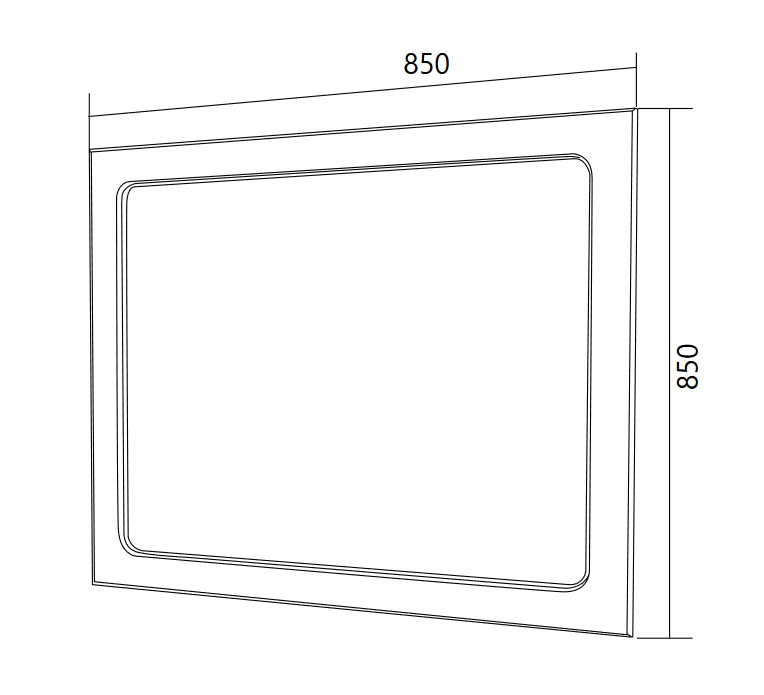 У71973 Зеркало Прованс 85 Белый глянец 1 Marka Прованс
