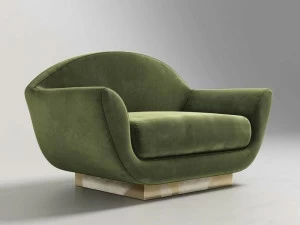 ROSSATO ARREDAMENTI Бархатное кресло с подлокотниками Home