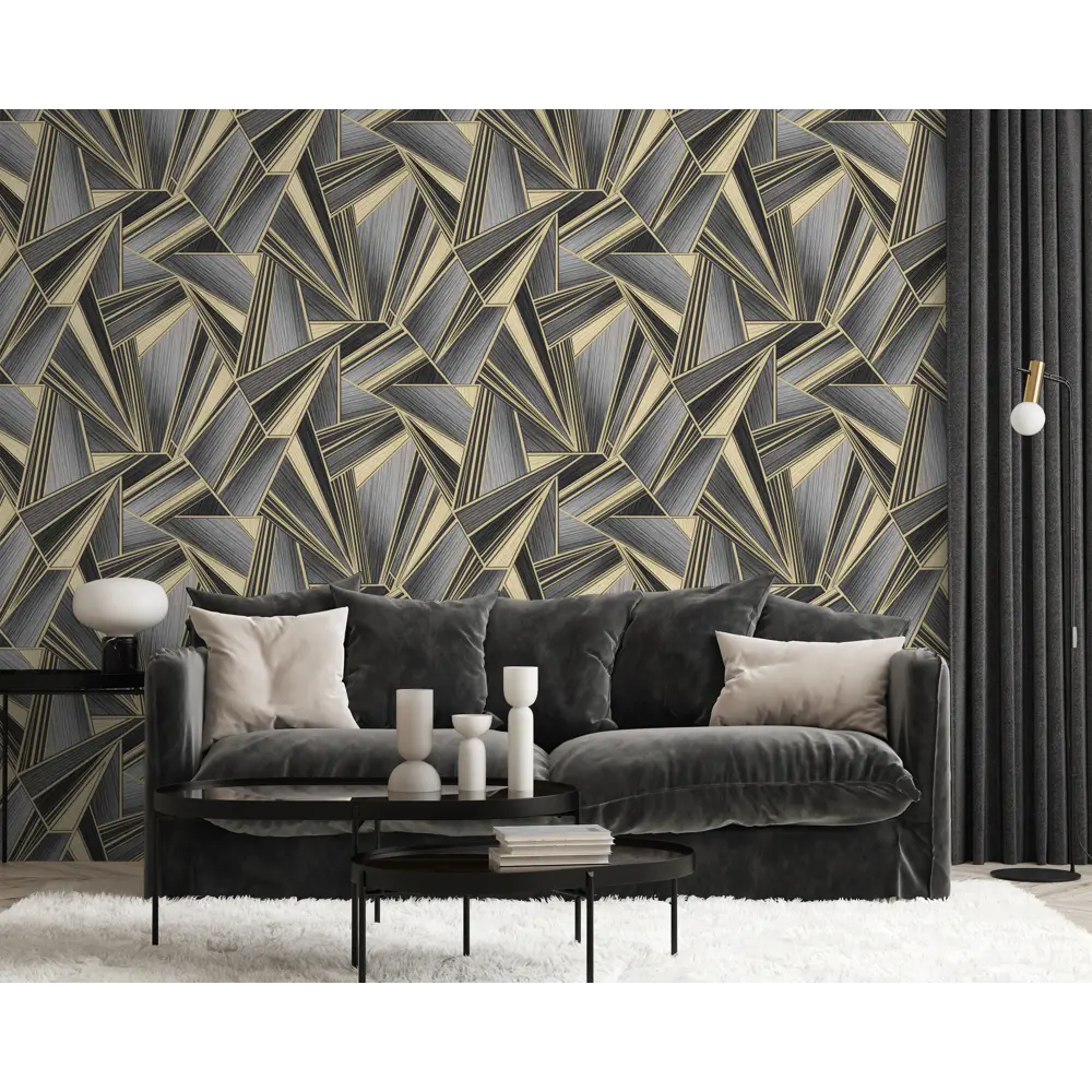 Обои Wallsecret Crystal - черно-золотая классика для изысканного интерьера 89024103 STLM-1401525 - Вид №4