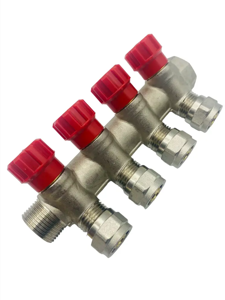 91073939 Коллектор Vieir на 4 выхода 3/4"x1/2" латунь STLM-0808717