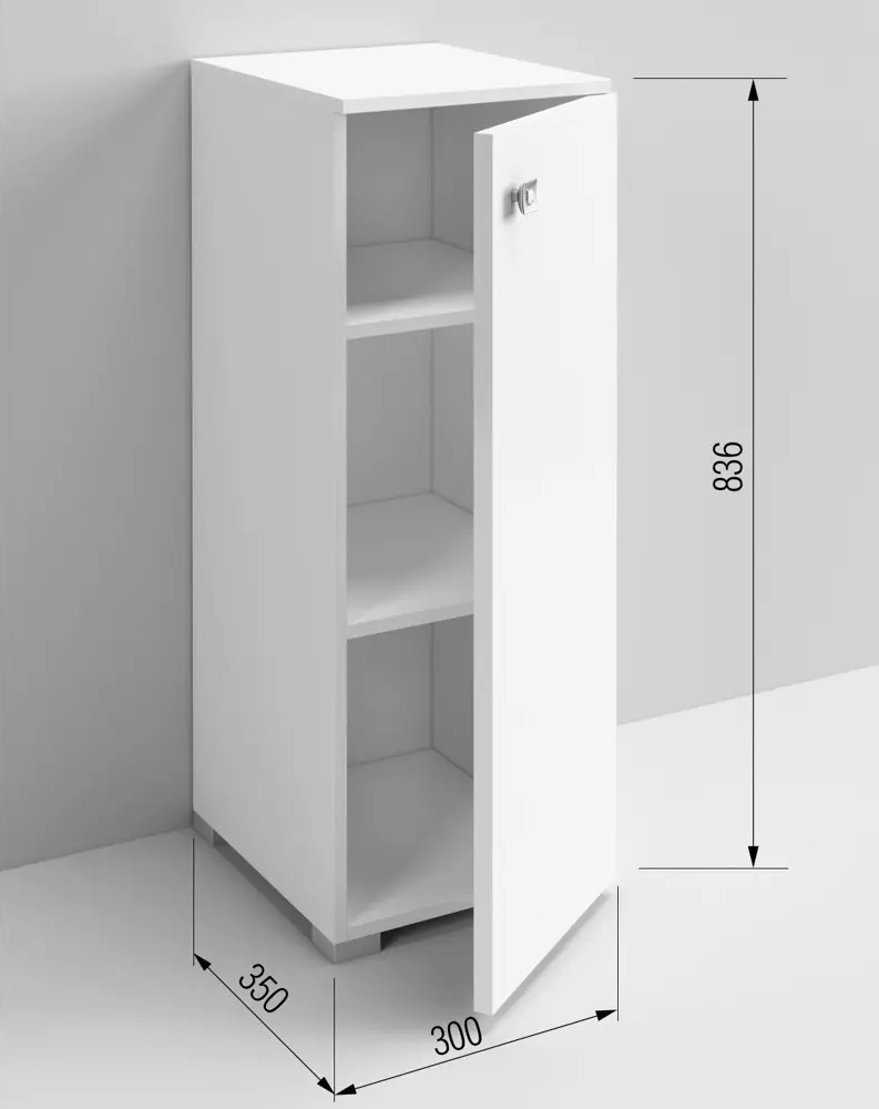 91140425 Шкаф для ванны напольный Regent style Виола1д правый 30x83.6см цвет белый STLM-0496970