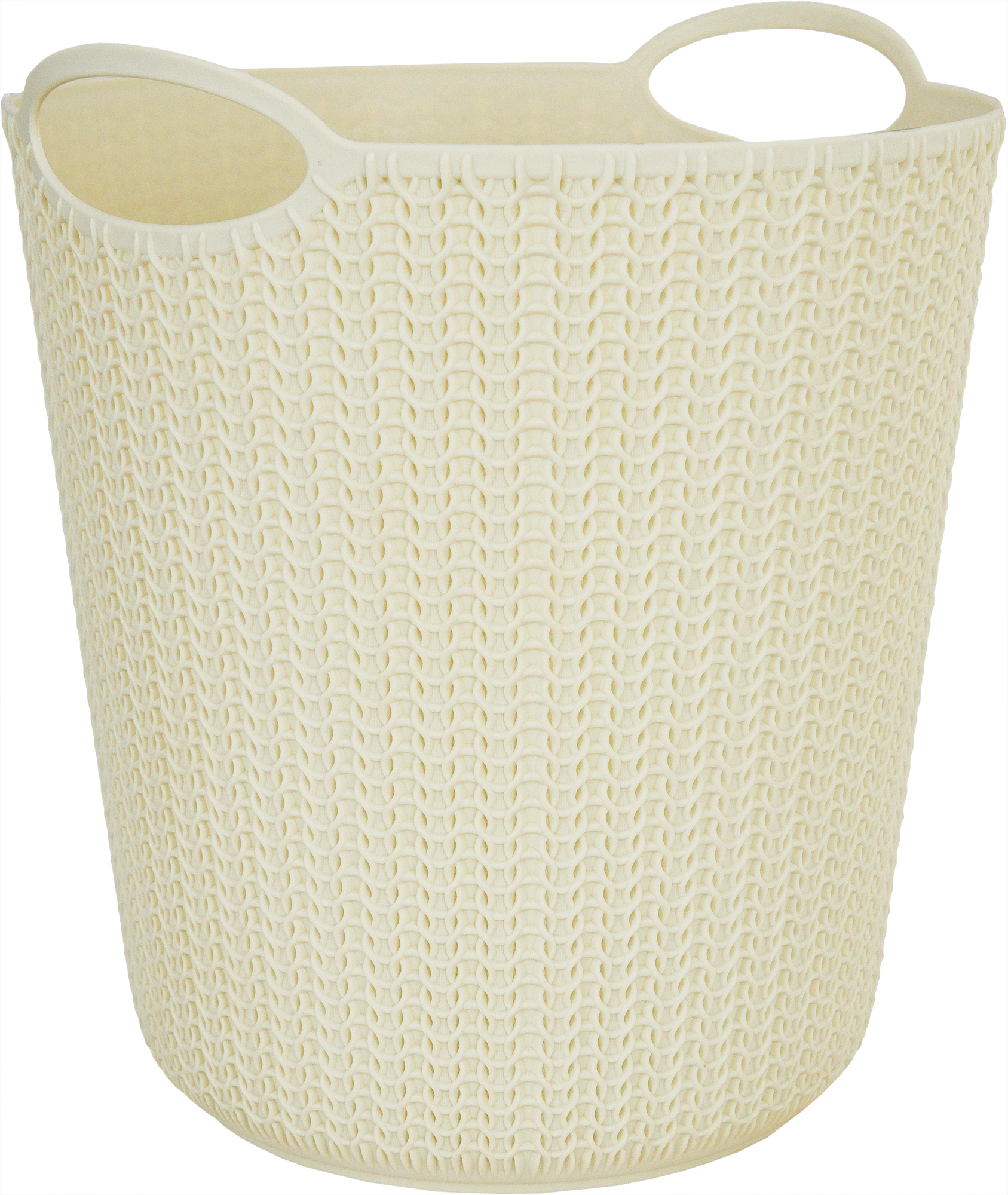 82138019 Корзина для мусора «Вязание» 260х290х260 мм 10 л цвет слоновая кость STLM-0020151 Santreyd 